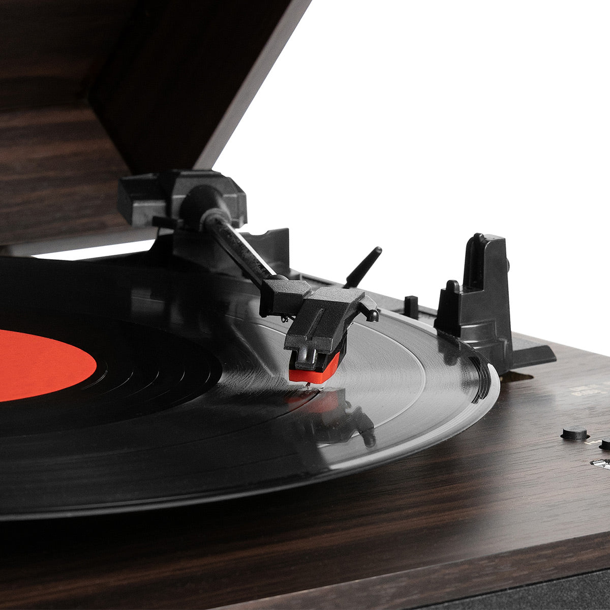 Liberty Bluetooth Record Player Stand with 3-Speed Turntable (Espresso)