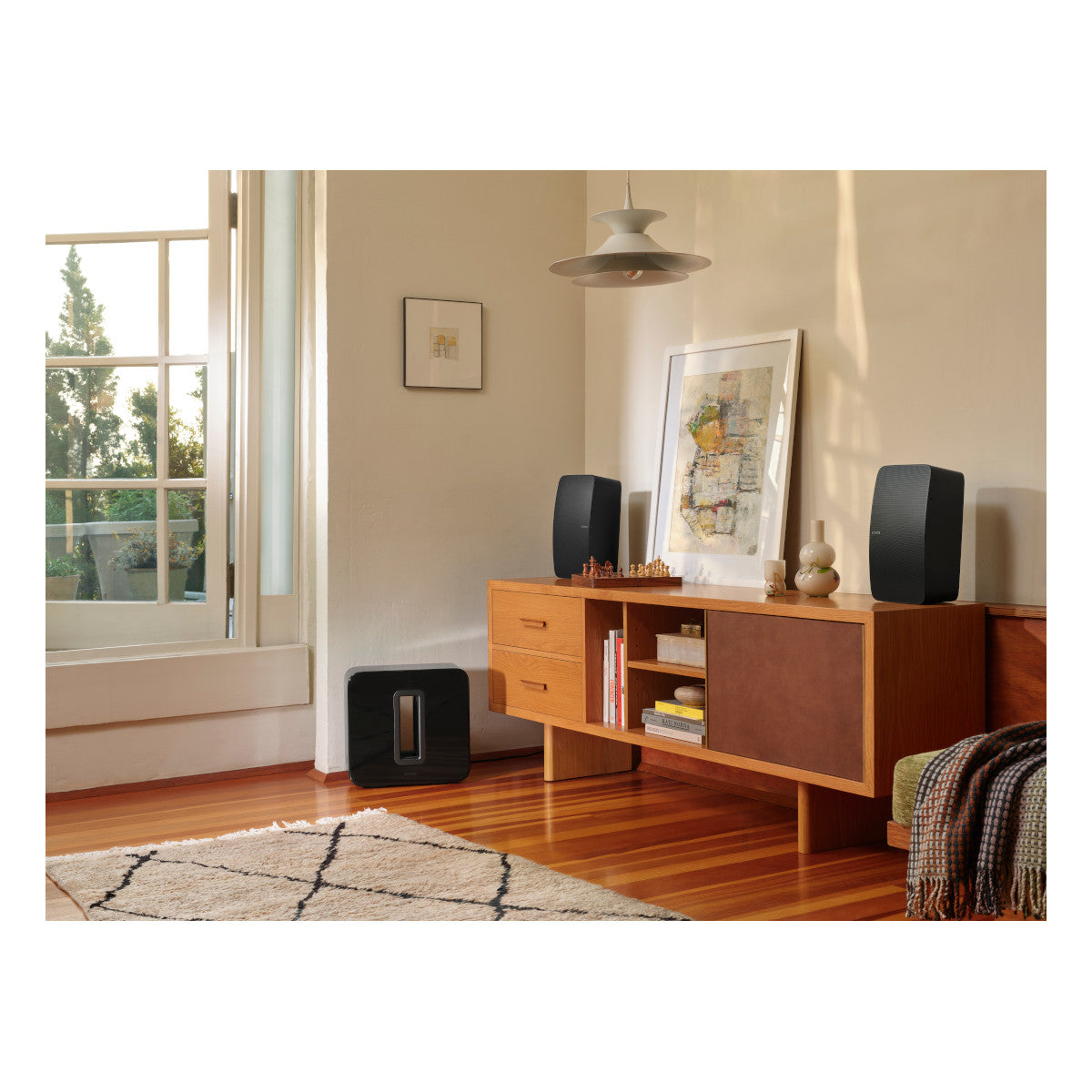 Stream Carbon Turntable with Sonos Five Wireless Speaker for Streaming Music (Black)