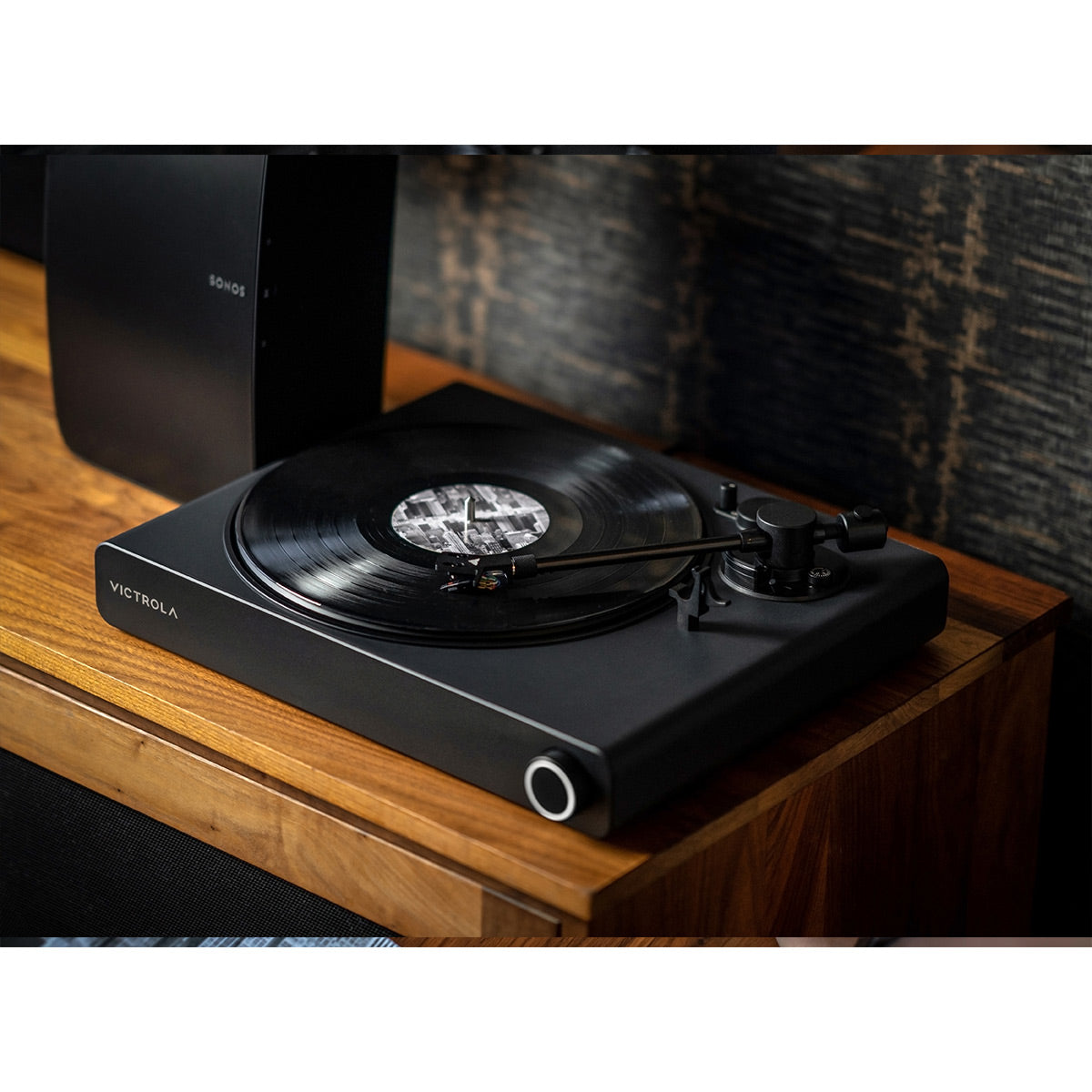 Stream Onyx Works with Sonos Wireless Turntable with Sonos Five Wireless Speaker for Streaming Music (White)