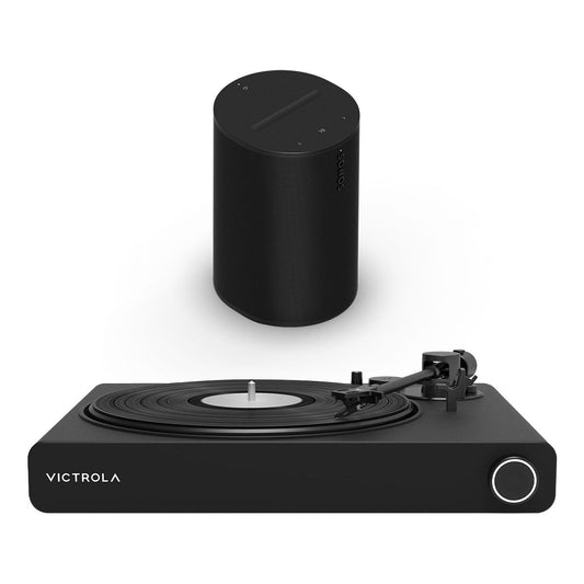 Stream Onyx Works with Sonos Wireless Turntable with Sonos Era 100 Wireless Smart Speaker (Black)