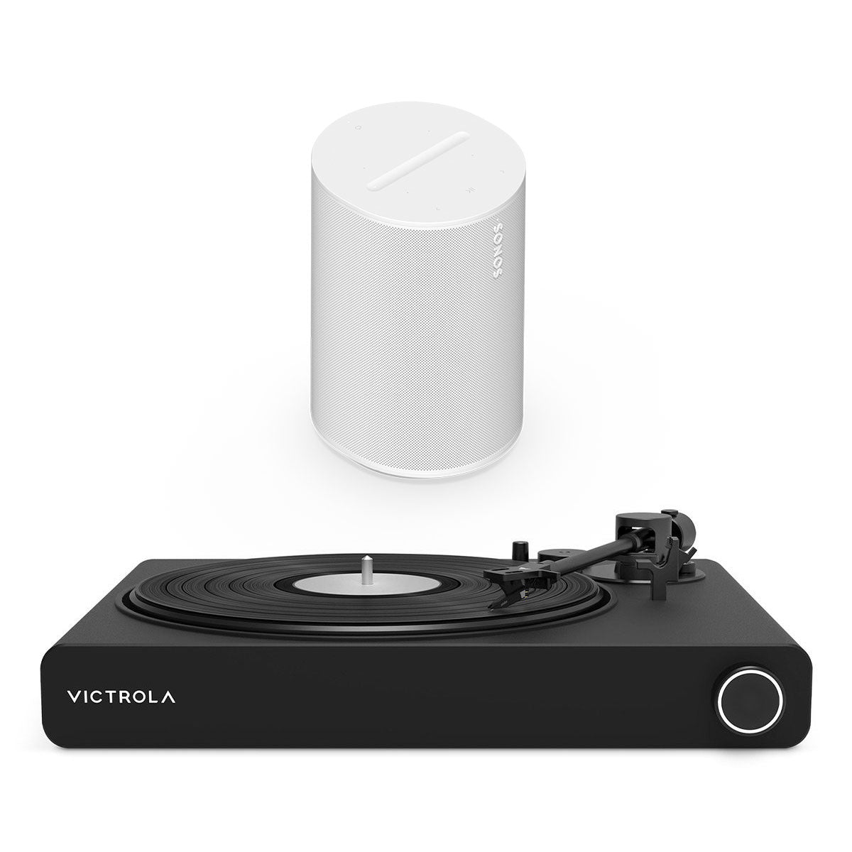 Stream Onyx Works with Sonos Wireless Turntable with Sonos Era 100 Wireless Smart Speaker (White)
