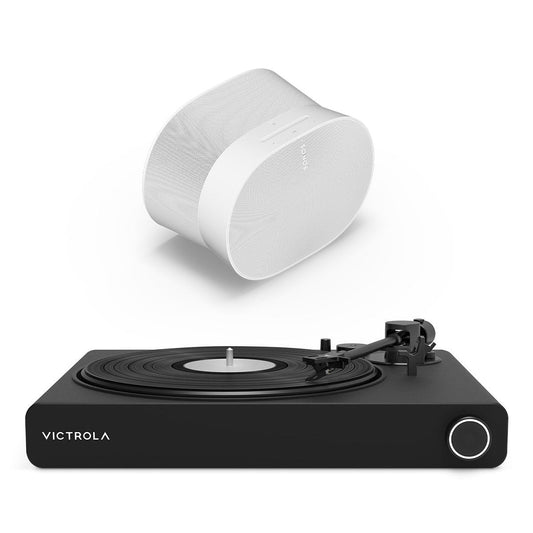 Stream Onyx Works with Sonos Wireless Turntable with Sonos Era 300 Wireless Smart Speaker (White)