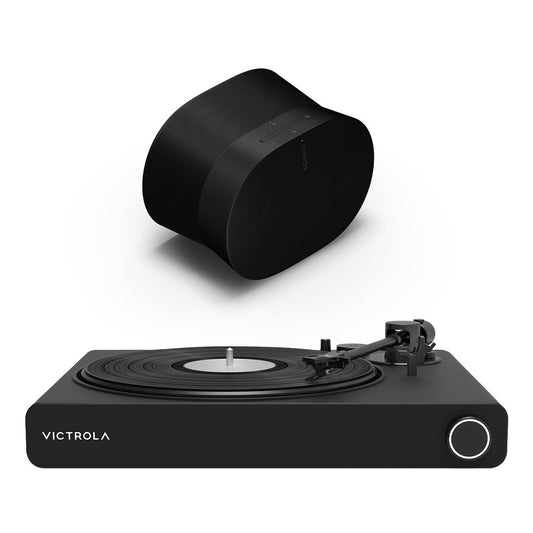 Stream Onyx Works with Sonos Wireless Turntable with 2-Speeds with Sonos Era 300 Wireless Smart Speaker (Black)
