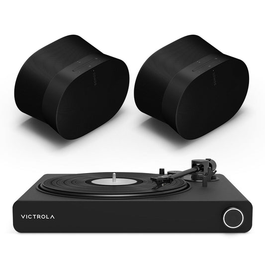 Stream Onyx Works with Sonos Wireless Turntable with Pair of Sonos Era 300 Wireless Smart Speaker (Black)