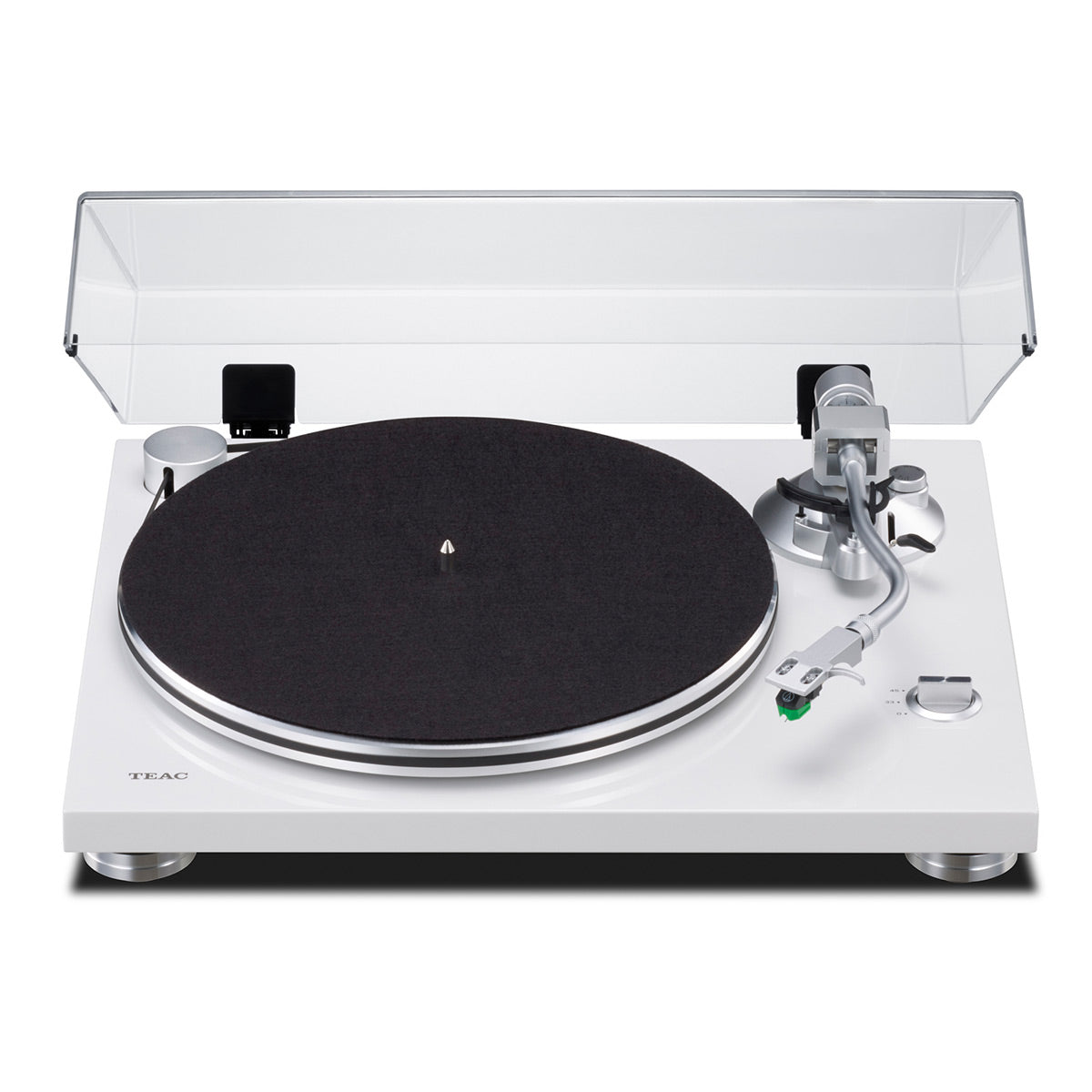 TN-3B-SE Belt-Drive Turntable with SAEC Tonearm, Built-In Phono Amp, Anti-Skate, and Pre-Installed Audio-Technica MM Cartridge (White)