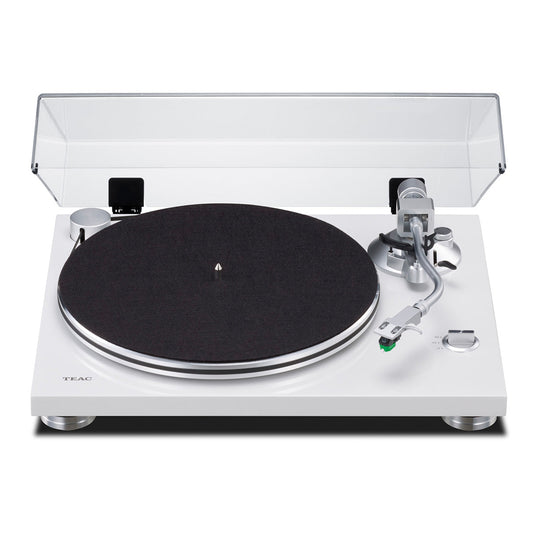 TN-3B-SE Belt-Drive Turntable with SAEC Tonearm, Built-In Phono Amp, Anti-Skate, and Pre-Installed Audio-Technica MM Cartridge (White)