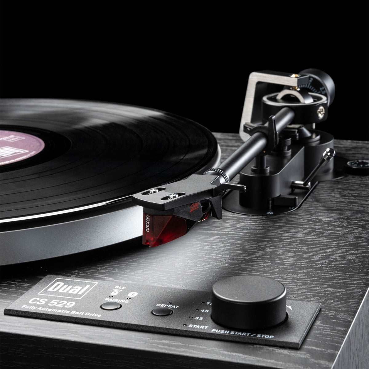CS 529 Fully Automatic 3-Speed Turntable with Bluetooth (Black Veneer)