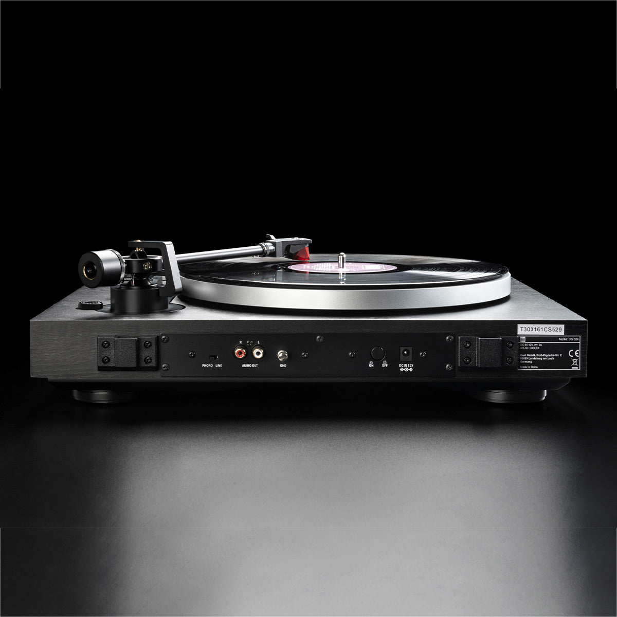 CS 529 Fully Automatic 3-Speed Turntable with Bluetooth (Black Veneer)