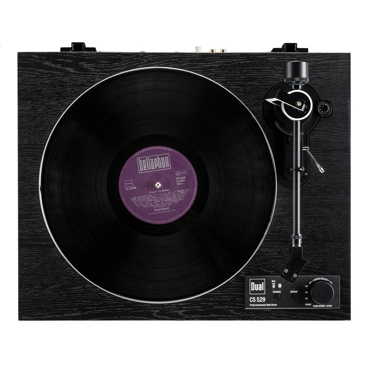 CS 529 Fully Automatic 3-Speed Turntable with Bluetooth (Black Veneer)