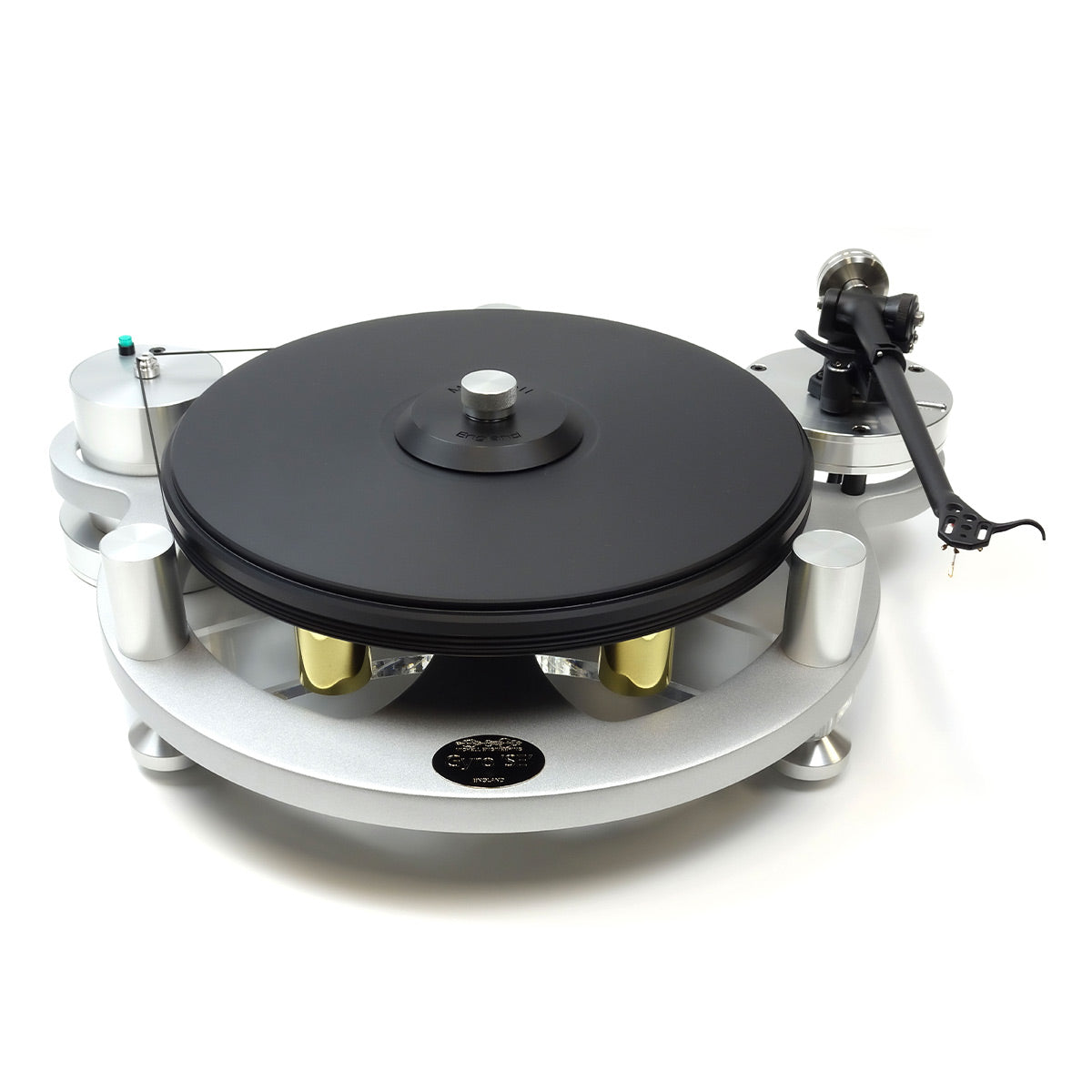 MichellGyro SE Turntable Bundle with T8 Tonearm, Record Clamp, and UniCover (Silver)