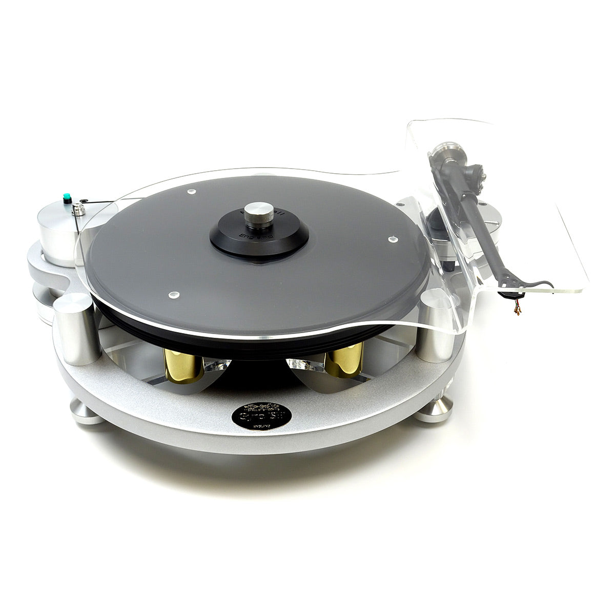 MichellGyro SE Turntable Bundle with T8 Tonearm, Record Clamp, and UniCover (Silver)