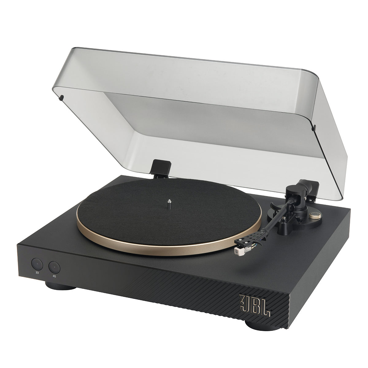 JBLSpinner BT Semi-Automatic Bluetooth Turntable with Authentics 500 Wireless Bluetooth Speaker (Black/Gold)