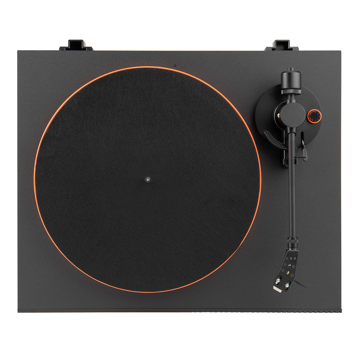 JBLSpinner BT Semi-Automatic Bluetooth Turntable (Black/Orange) with Charge 5 Portable Bluetooth Speaker (Black)