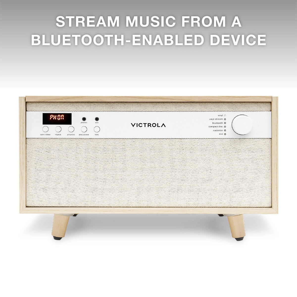 Victrola Century 6-in-1 Music Center (Natural)