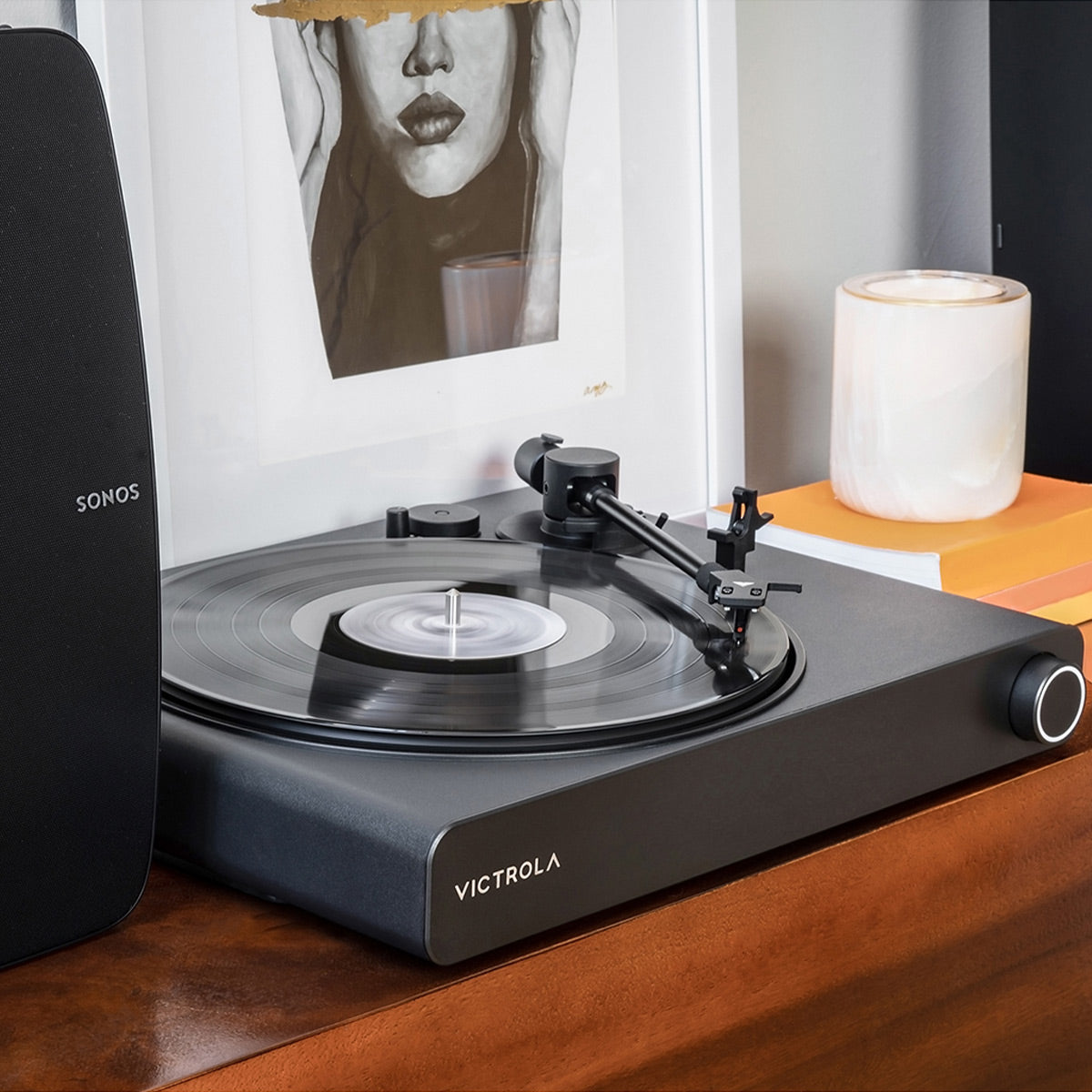Stream Onyx 2-Speed Wireless Turntable - Works with Sonos