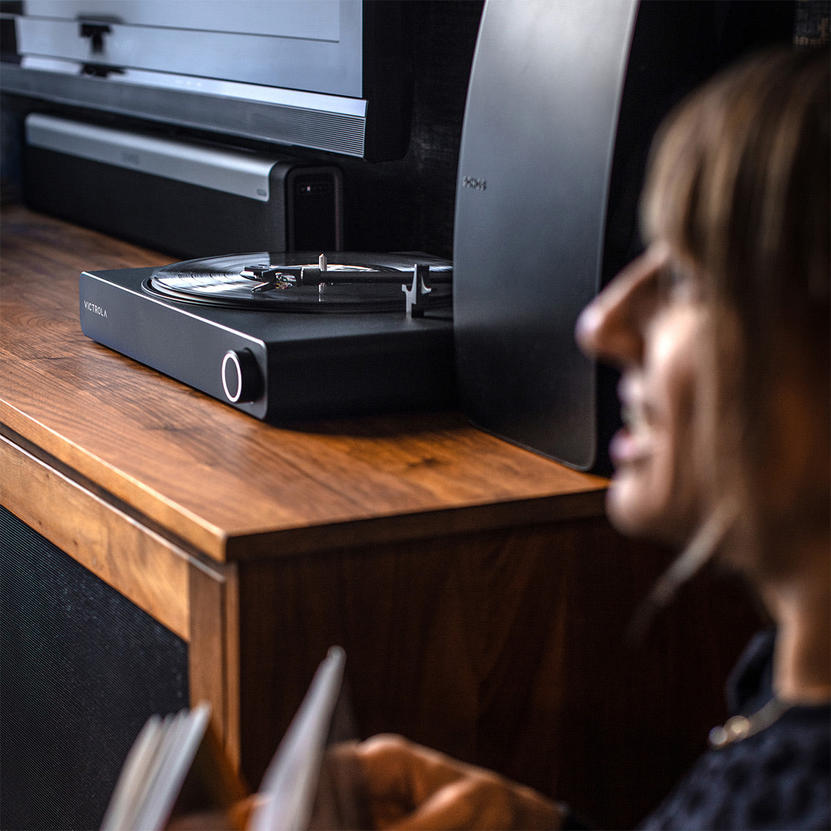Stream Onyx 2-Speed Wireless Turntable - Works with Sonos